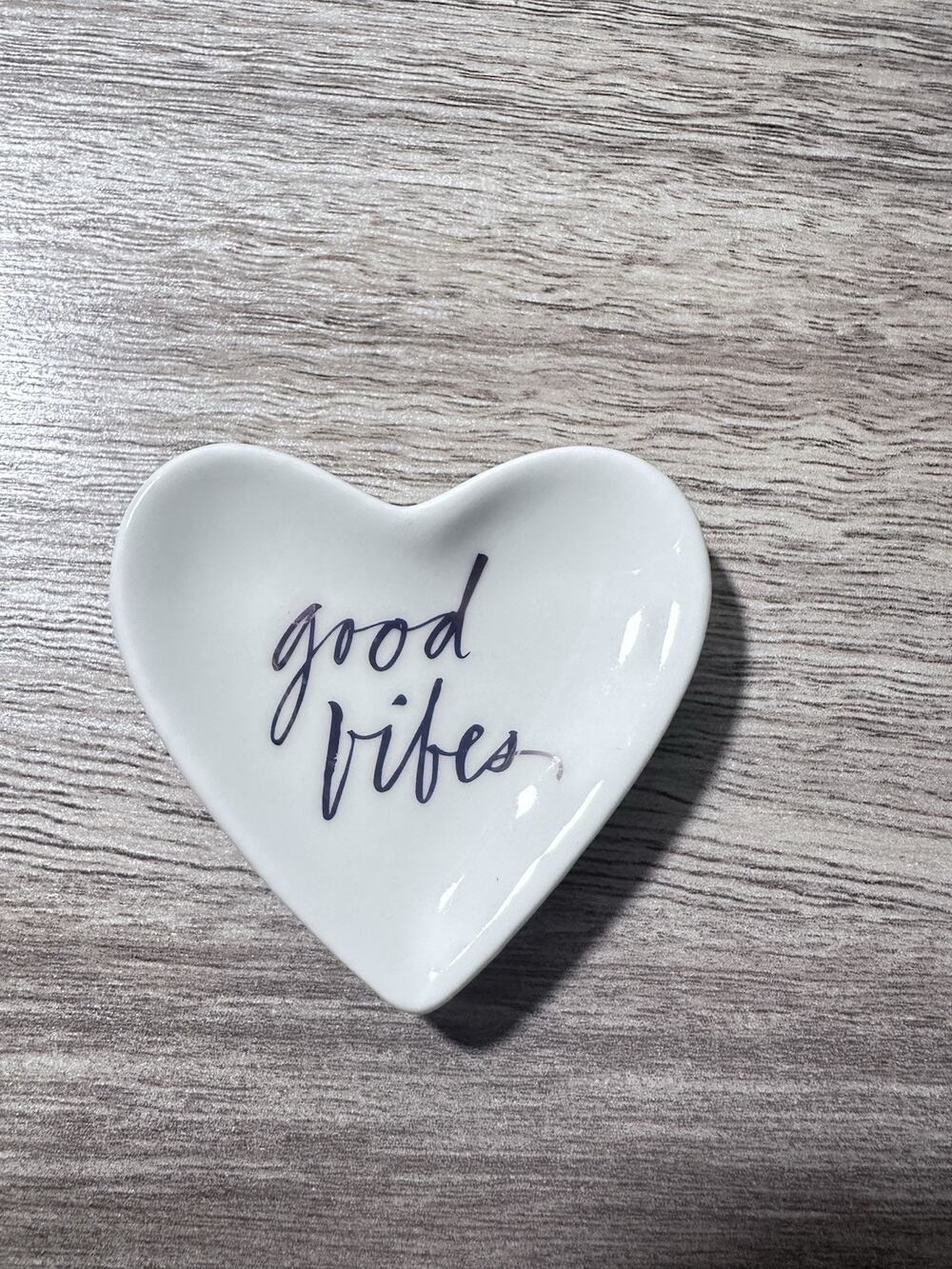 Fringe "Good Vibes" Jewelry Dish Trinket Tray 2.5" New